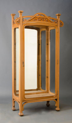 Picture of Spanish Art Nouveau Vitrine from Oak Dining Room Suite