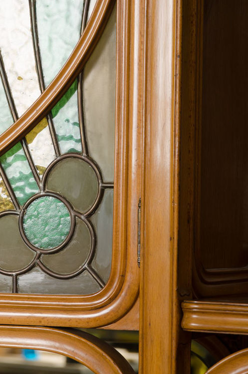 Picture of Spanish Art Nouveau Vitrine from Oak Dining Room Suite