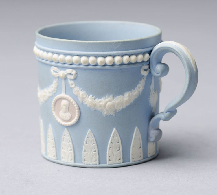 Picture of Light Blue Tricolor Jasper Coffee Can