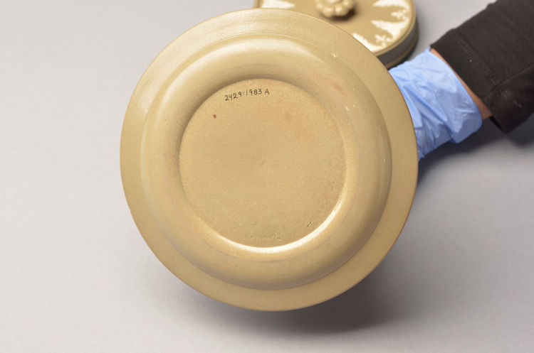Picture of Lidded Glazed Drabware Jar