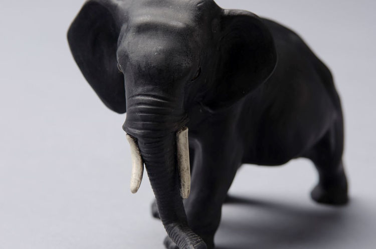 Picture of Elephant in Black Basalt