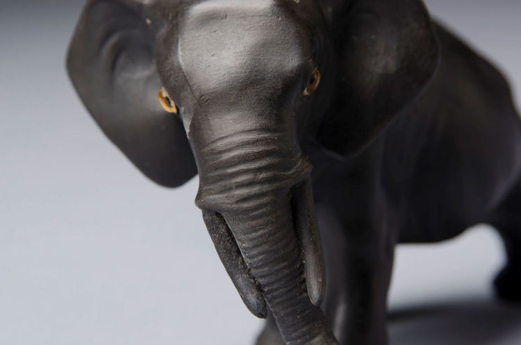 Picture of Elephant in Black Basalt