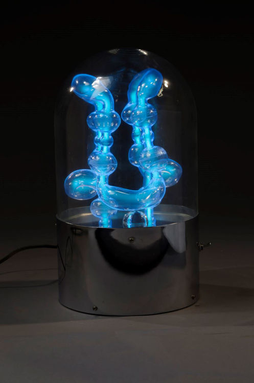 Picture of Blue Neon Glass Sculpture