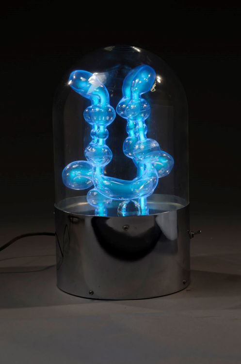 Picture of Blue Neon Glass Sculpture