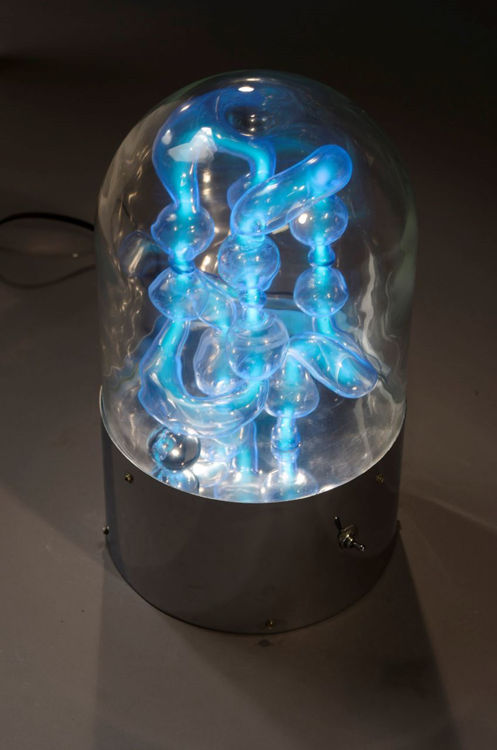 Picture of Blue Neon Glass Sculpture