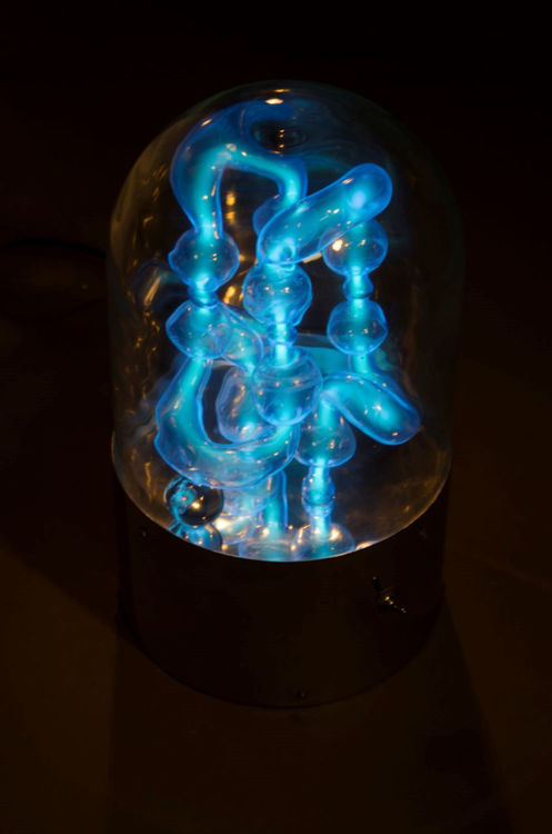 Picture of Blue Neon Glass Sculpture