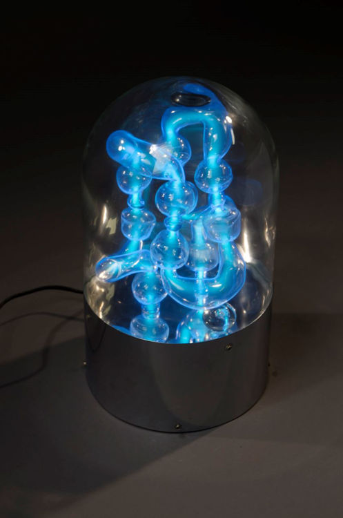 Picture of Blue Neon Glass Sculpture