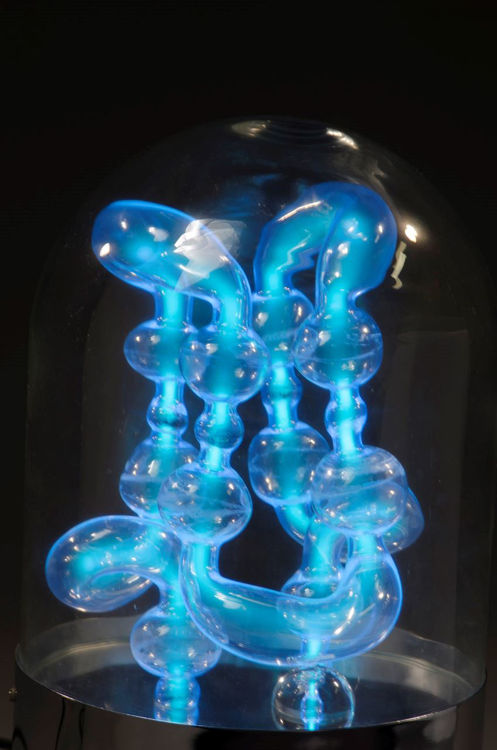 Picture of Blue Neon Glass Sculpture