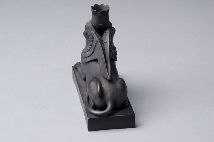 Picture of Black Basalt Sphinx Candlestick