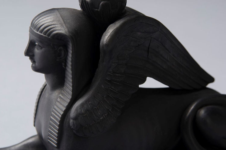 Picture of Black Basalt Sphinx Candlestick