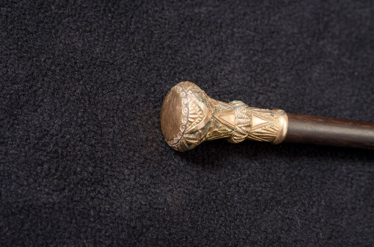 Picture of Inscribed Silver Knobbed Cane