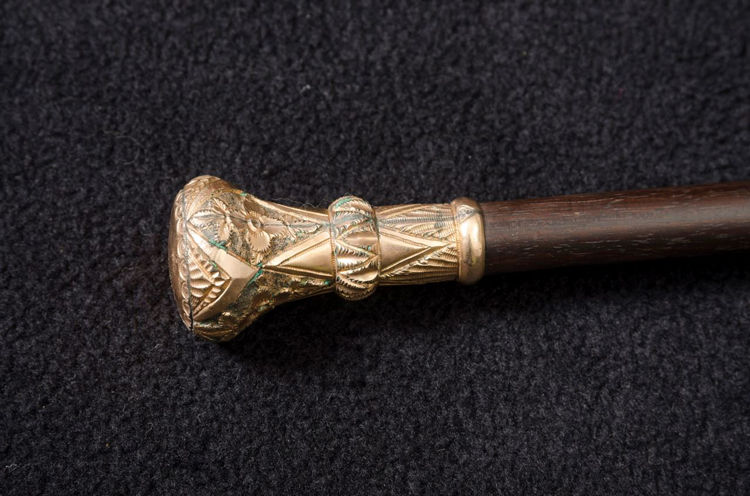 Picture of Inscribed Silver Knobbed Cane