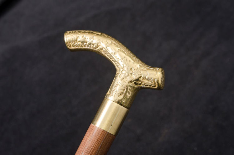 Picture of Embossed Gold Handled Cane