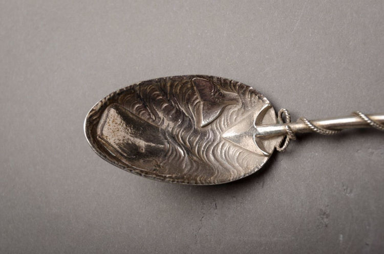 Picture of Whaling with Ship Handle Silver Spoon