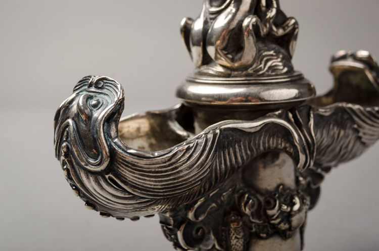 Picture of Figural 800 Silver Double Salt Cellar