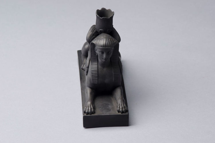 Picture of Black Basalt Sphinx Candlestick