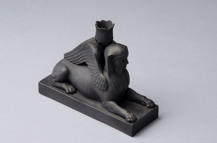 Picture of Black Basalt Sphinx Candlestick