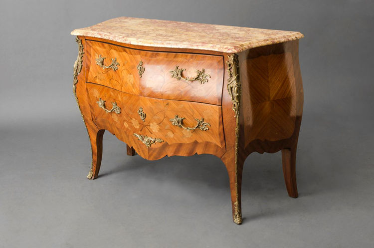 Picture of Gilt Bronze Mounted Marquetry Bombe