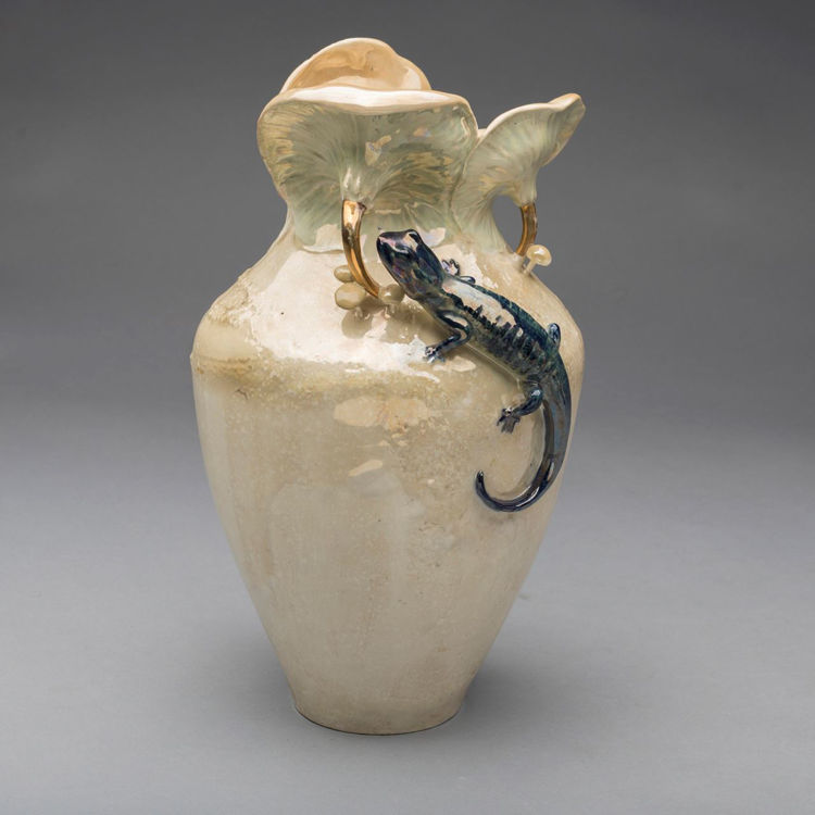 Picture of Amphora Ceramic Vase with Lizard